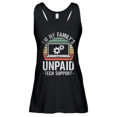 IM My FamilyS Unpaid Tech Support Funny Computer Engineer Ladies Essential Flowy Tank