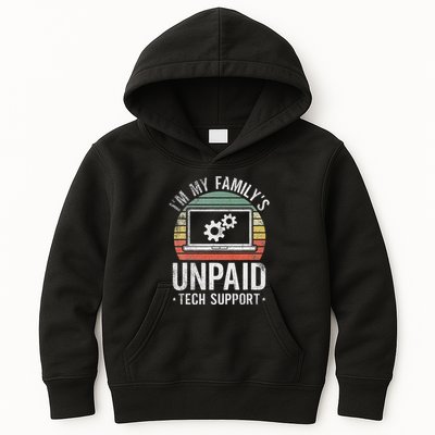 IM My FamilyS Unpaid Tech Support Funny Computer Engineer Kids Hoodie