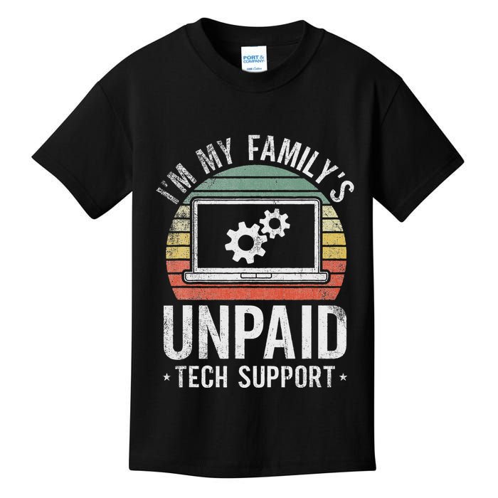 IM My FamilyS Unpaid Tech Support Funny Computer Engineer Kids T-Shirt