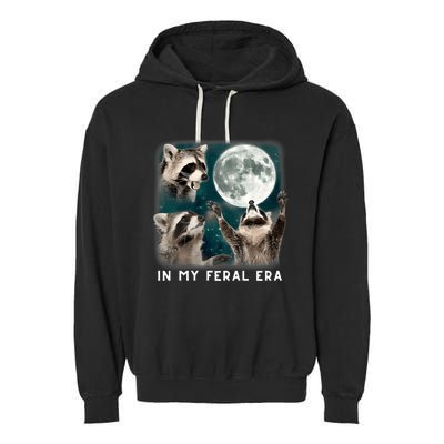 In My Feral Era Raccoon Garment-Dyed Fleece Hoodie