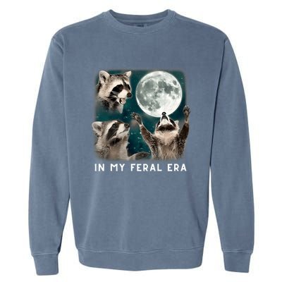 In My Feral Era Raccoon Garment-Dyed Sweatshirt