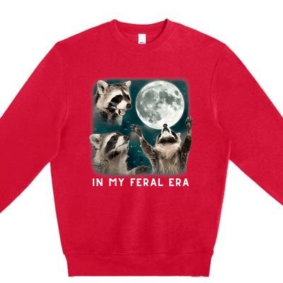 In My Feral Era Raccoon Premium Crewneck Sweatshirt