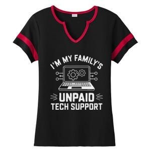 IM My FamilyS Unpaid Tech Support Ladies Halftime Notch Neck Tee