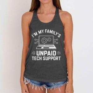 IM My FamilyS Unpaid Tech Support Women's Knotted Racerback Tank