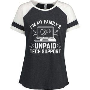 IM My FamilyS Unpaid Tech Support Enza Ladies Jersey Colorblock Tee