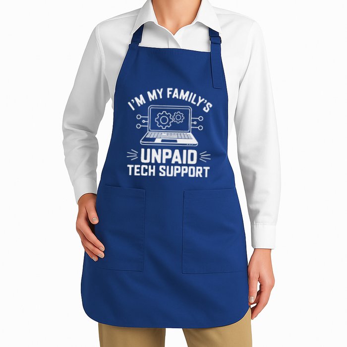 IM My FamilyS Unpaid Tech Support Full-Length Apron With Pockets