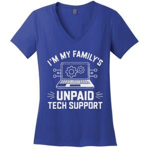 IM My FamilyS Unpaid Tech Support Women's V-Neck T-Shirt