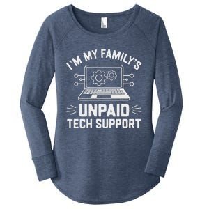 IM My FamilyS Unpaid Tech Support Women's Perfect Tri Tunic Long Sleeve Shirt