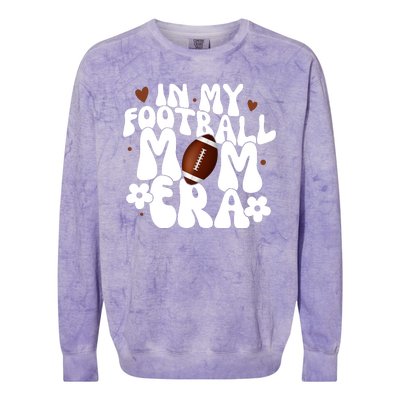 In My Football Mom Era Hearts Colorblast Crewneck Sweatshirt