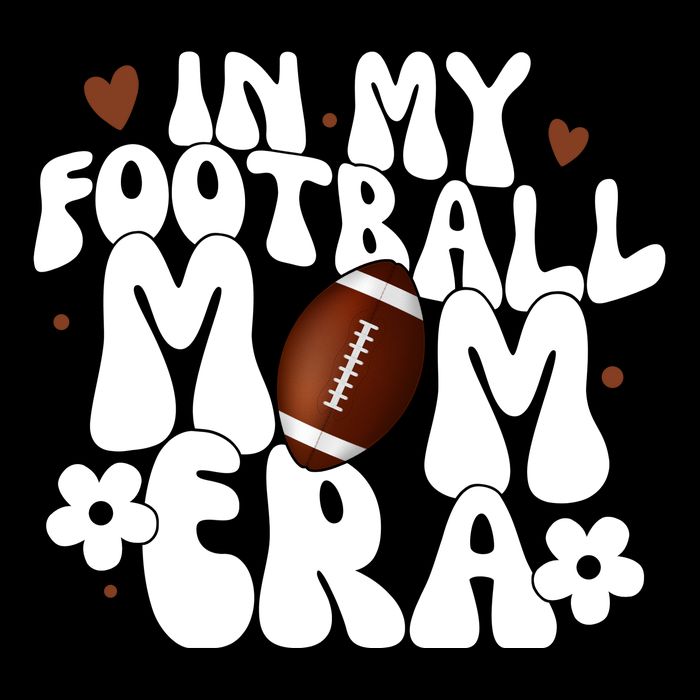 In My Football Mom Era Hearts 16 in Basic Backpack