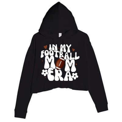 In My Football Mom Era Hearts Crop Fleece Hoodie