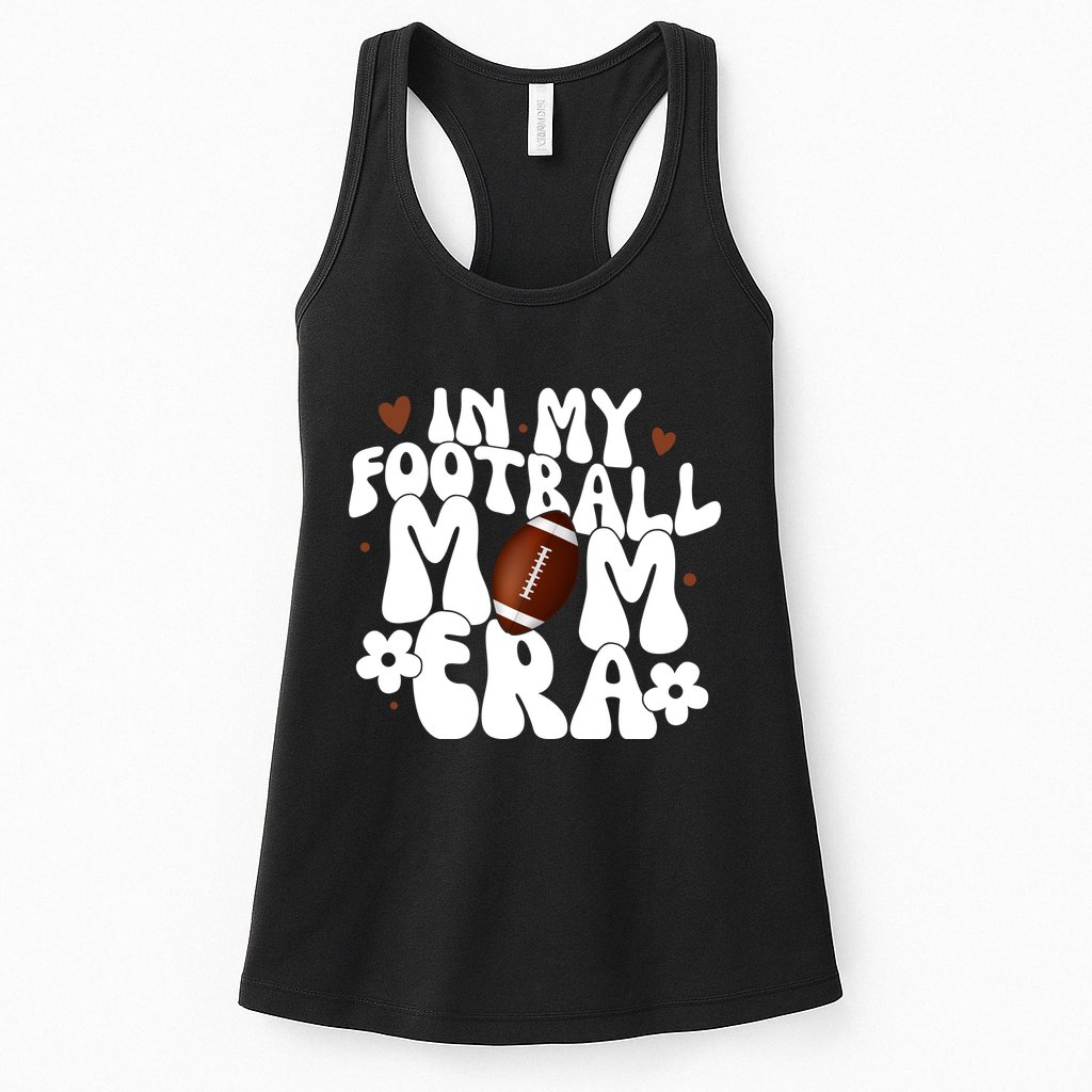 In My Football Mom Era Hearts Womens Tank Top