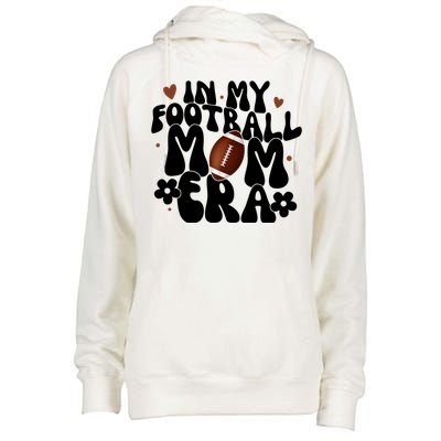 In My Football Mom Era Hearts Womens Funnel Neck Pullover Hood