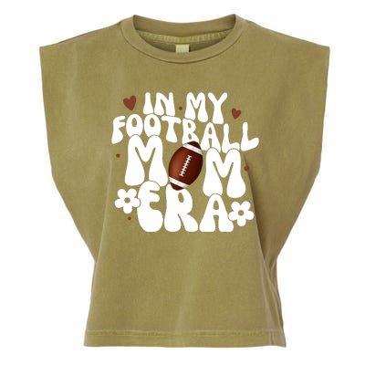 In My Football Mom Era Hearts Garment-Dyed Women's Muscle Tee