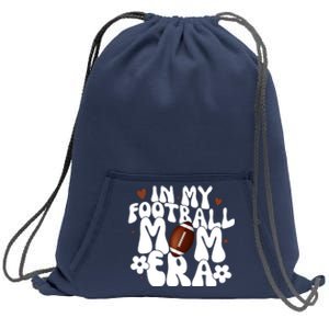 In My Football Mom Era Hearts Sweatshirt Cinch Pack Bag