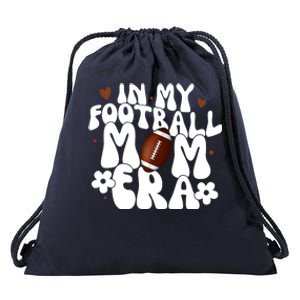 In My Football Mom Era Hearts Drawstring Bag