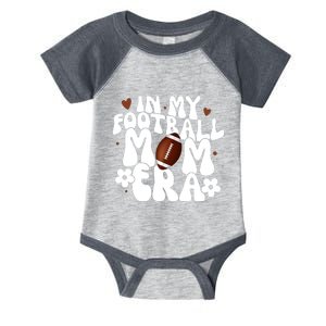 In My Football Mom Era Hearts Infant Baby Jersey Bodysuit