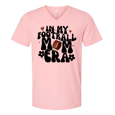 In My Football Mom Era Hearts V-Neck T-Shirt