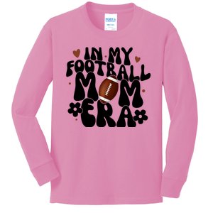 In My Football Mom Era Hearts Kids Long Sleeve Shirt