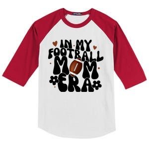 In My Football Mom Era Hearts Kids Colorblock Raglan Jersey