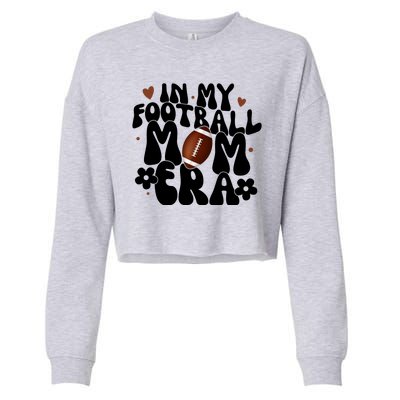 In My Football Mom Era Hearts Cropped Pullover Crew