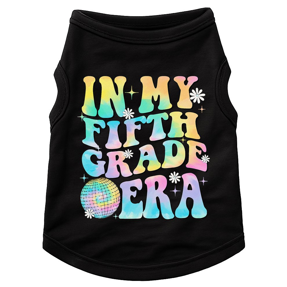 In My Fifth Grade Era 5th Grade Girl Teacher Back To School Gift Doggie Tank