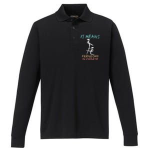 It Means Friendship In Chinese Performance Long Sleeve Polo