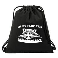 In My Flop Era Raccoon Drawstring Bag
