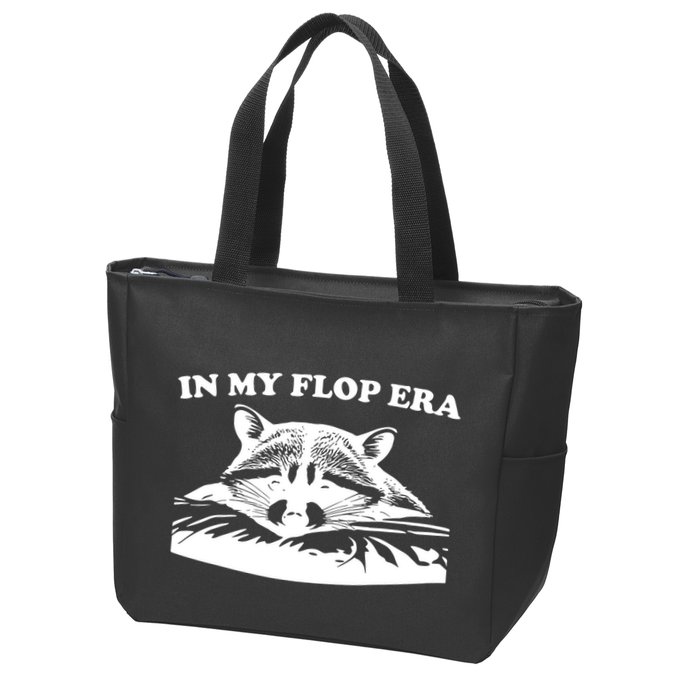 In My Flop Era Raccoon Zip Tote Bag