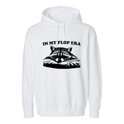 In My Flop Era Raccoon Garment-Dyed Fleece Hoodie