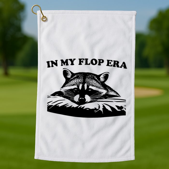 In My Flop Era Raccoon Golf Towel