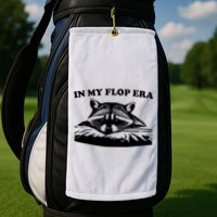In My Flop Era Raccoon Golf Towel