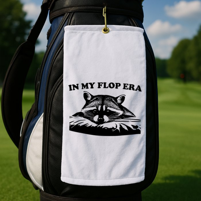 In My Flop Era Raccoon Golf Towel