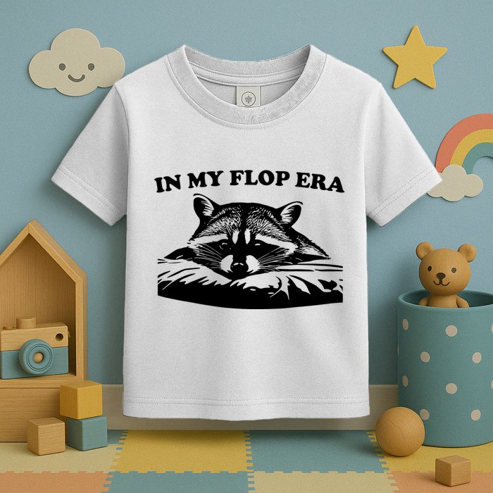 In My Flop Era Raccoon Toddler T-Shirt