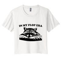 In My Flop Era Raccoon Women's Crop Top Tee