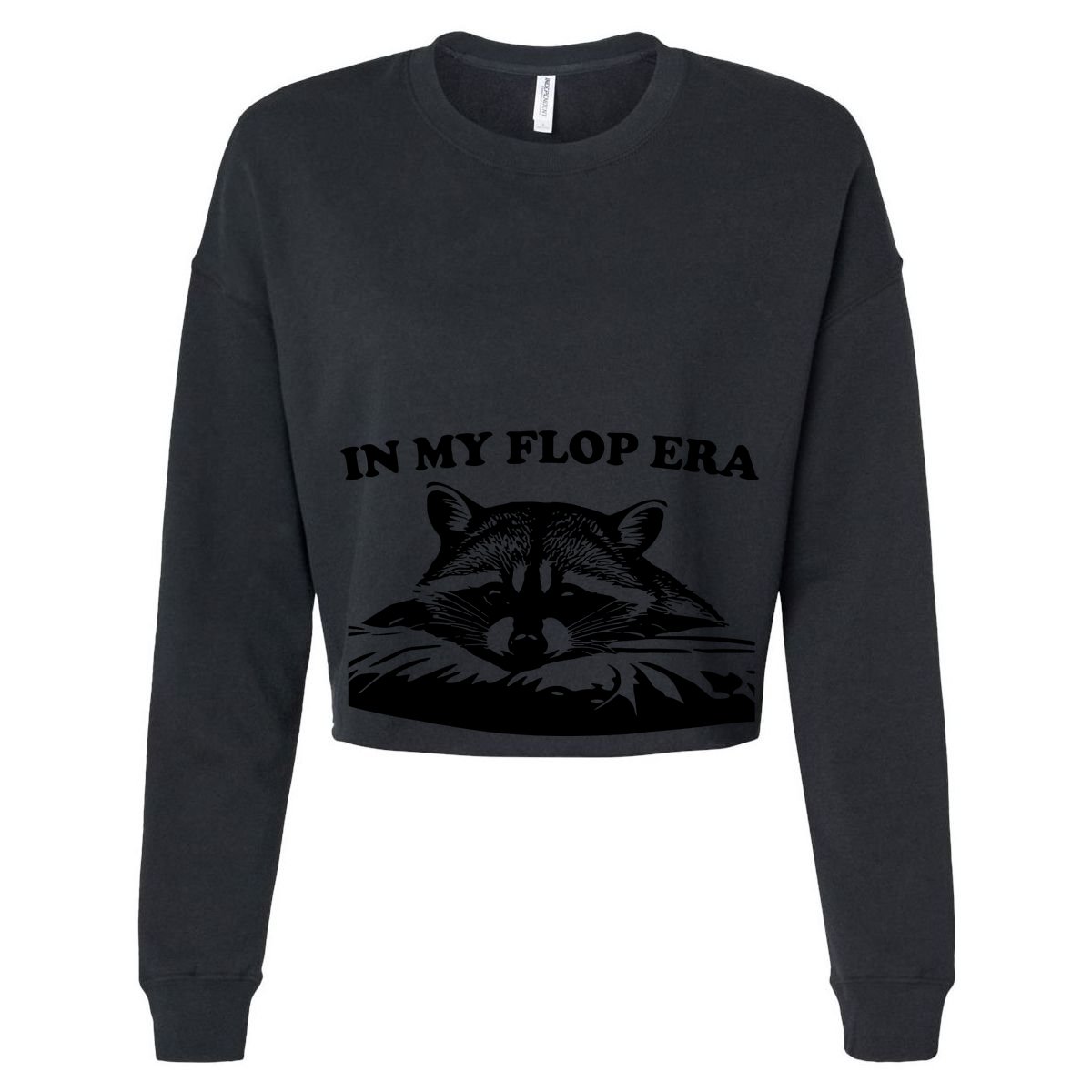 In My Flop Era Raccoon Women's Crop Top Tee