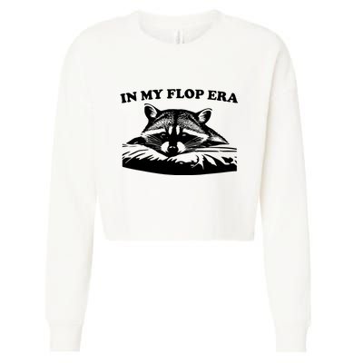 In My Flop Era Raccoon Cropped Pullover Crew
