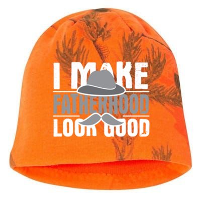 I Make Fatherhood Look Good Gift Funny Father's Day Quote Gift Kati - Camo Knit Beanie