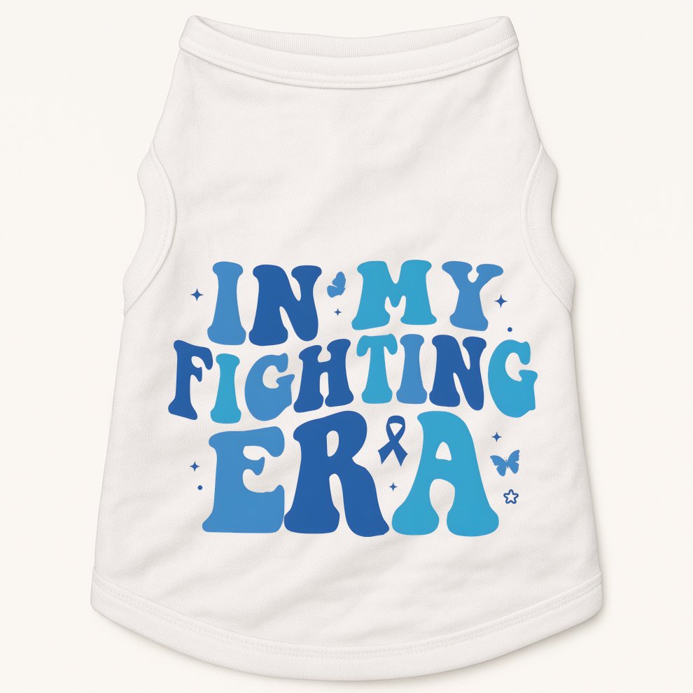 In My Fighting Era Colon Cancer Warrior Doggie Tank