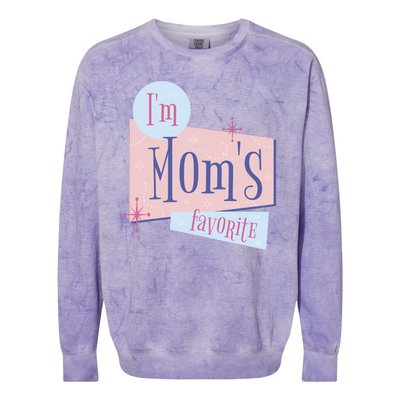 I'm Mom's Favorite Retro Colorblast Crewneck Sweatshirt