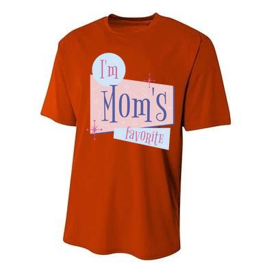 I'm Mom's Favorite Retro Performance Sprint T-Shirt