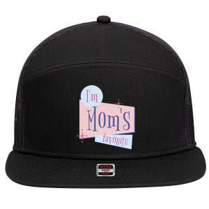 I'm Mom's Favorite Retro 7 Panel Mesh Trucker Snapback Hat