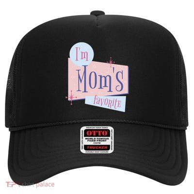 I'm Mom's Favorite Retro High Crown Mesh Back Trucker Hat