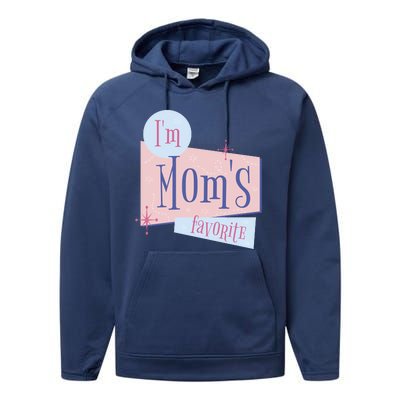 I'm Mom's Favorite Retro Performance Fleece Hoodie