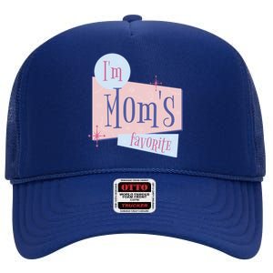 I'm Mom's Favorite Retro High Crown Mesh Back Trucker Hat