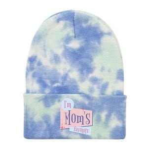 I'm Mom's Favorite Retro Tie Dye 12in Knit Beanie