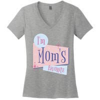 I'm Mom's Favorite Retro Women's V-Neck T-Shirt