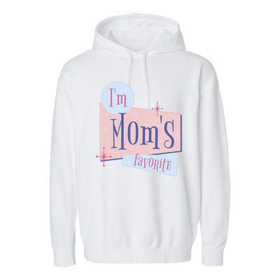 I'm Mom's Favorite Retro Garment-Dyed Fleece Hoodie