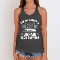 IM My FamilyS Unpaid Tech Support Women's Knotted Racerback Tank