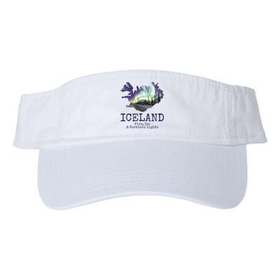 Iceland Map Fire Ice Northern Light Icelandic Souvenir Visor